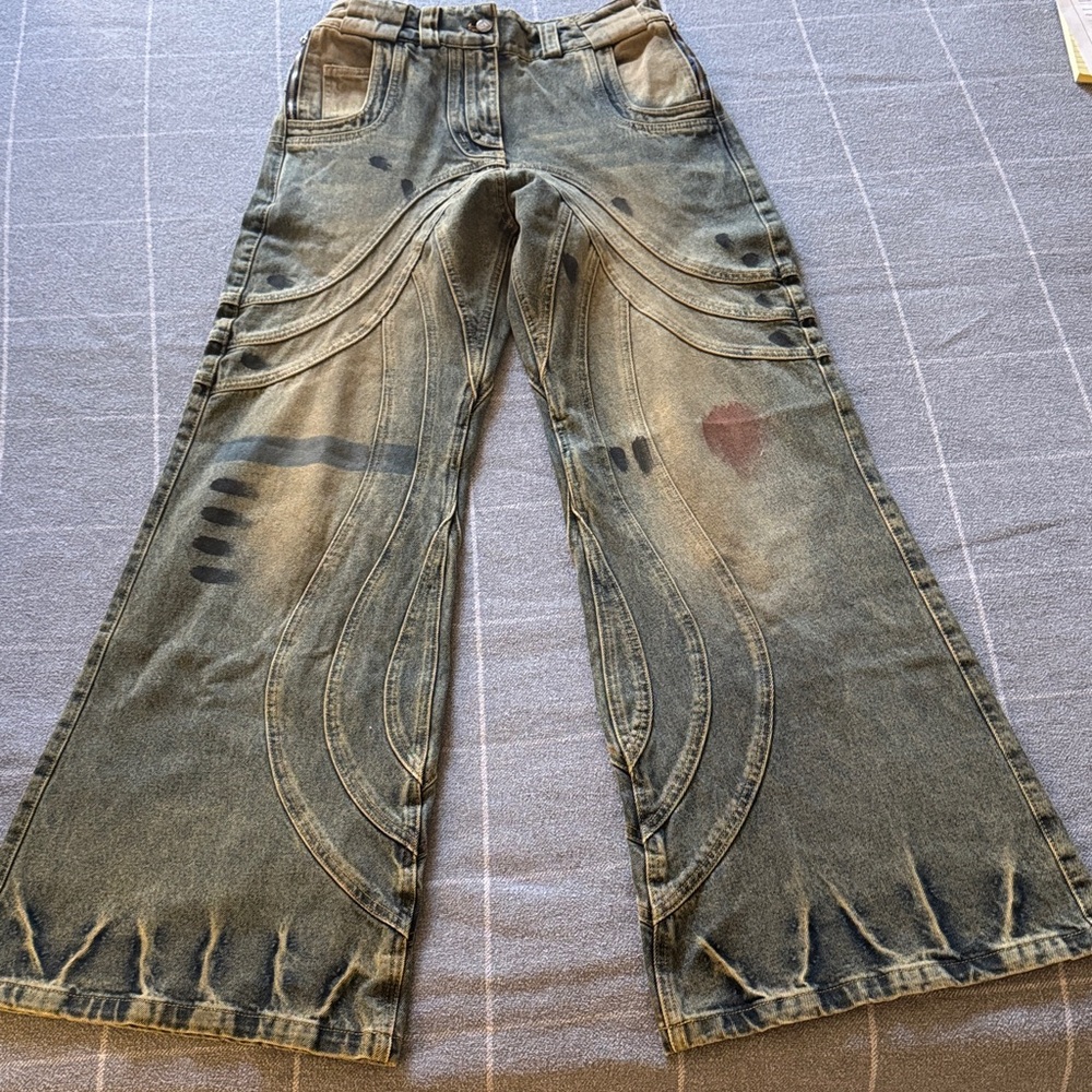 NWOT/Young Men's No/Faith Studo Distressed Jeans/Heavy Weight/Bell Bottoms - Picture 2 of 16